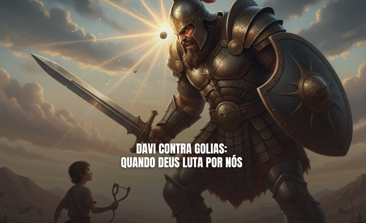 DAVI CONTRA GOLIAS: QUANDO DEUS LUTA POR NÓS Texto Base: 1 Samuel 17 Textos de Apoio: Salmos 20:7; Zacarias 4:6; Romanos 8:31; 2 Coríntios 10:3–5