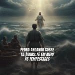 PEDRO ANDANDO SOBRE AS ÁGUAS: FÉ EM MEIO ÀS TEMPESTADES Texto base: Mateus 14:22–33 Textos de apoio: Isaías 43:2; Hebreus 12:2; Salmo 77:19