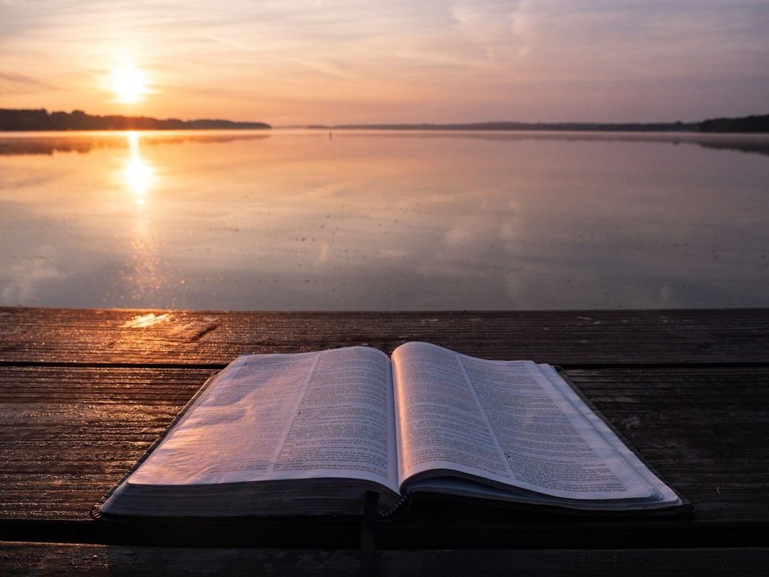 Leitura bíblica em manhã tranquila, imagem para esperança da ressurreição — lição 7